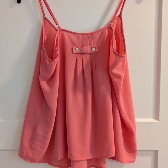 Coral Pink Tank Top Blouse - Propoganda - Picture 4 of 5